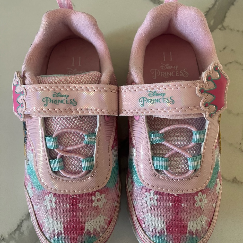 Disney Princess Pink and Teal Kids Sneakers